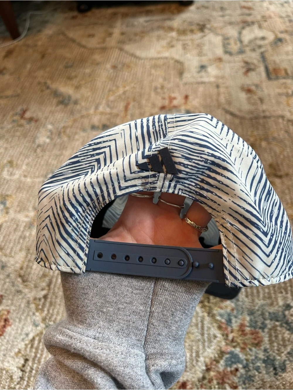 adidas Navy and White Chevron Strapback Cap